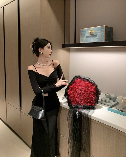 夜幕星河 - 法式生日礼服蕾丝鱼尾连衣裙 French Birthday Gown Lace Mermaid Dress