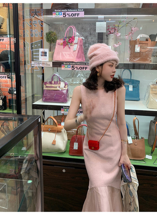 小美人鱼 - 法式小香风花苞鱼尾连衣裙 French Chic Floral Mermaid Hem Dress