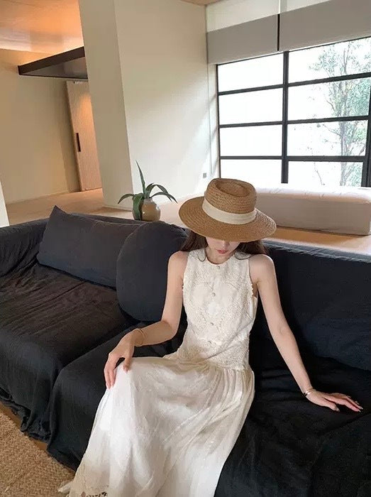 卢浮美人 - 夏日仙气飘飘重工刺绣连衣裙 Summer Ethereal Heavy Embroidery Dress