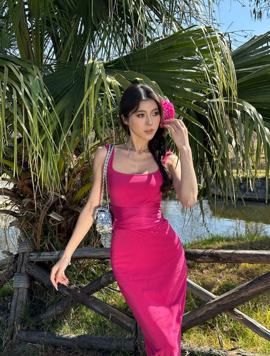 风华绽 - 夏季高级感露背蝴蝶结连衣裙 Summer Premium Backless Dress