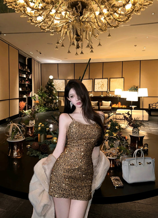闪耀新星 挚爱爆闪亮片性感修身连衣裙 Beloved Sequin Glitter Sexy Bodycon Dress