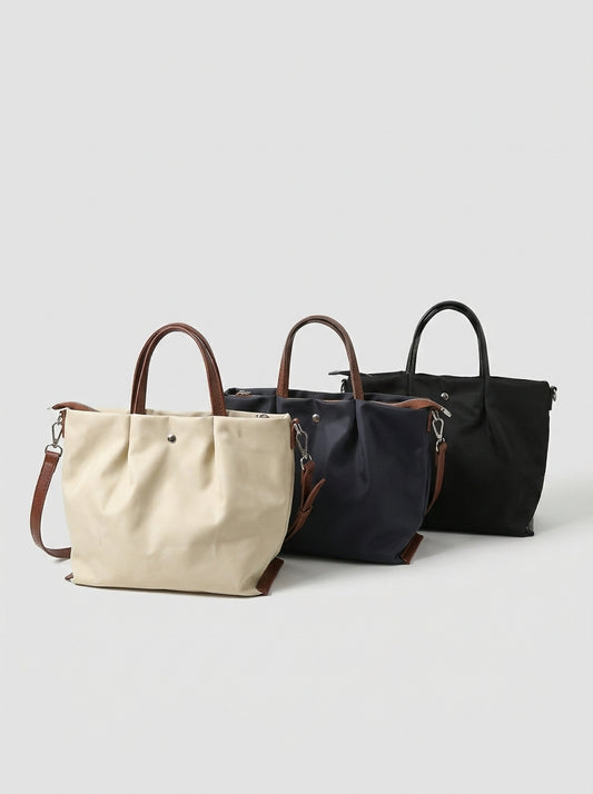 Nami Nylon Pleats Lightweight Small Daily Satchel - Large Size