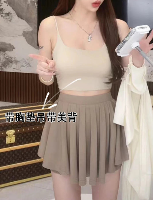 内搭实穿派 吊带背心内搭美背上衣 Inner Wear Spaghetti Strap Camisole