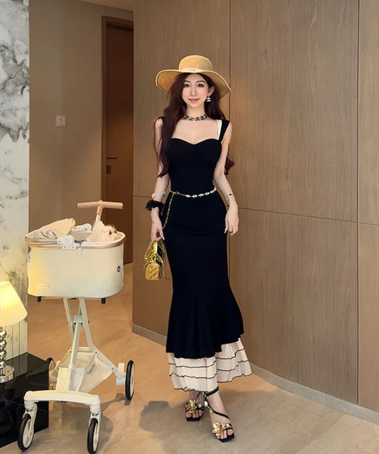 黛西鱼尾裙 法式气质无袖鱼尾吊带连衣裙 French Style Sleeveless Fishtail Strap Dress