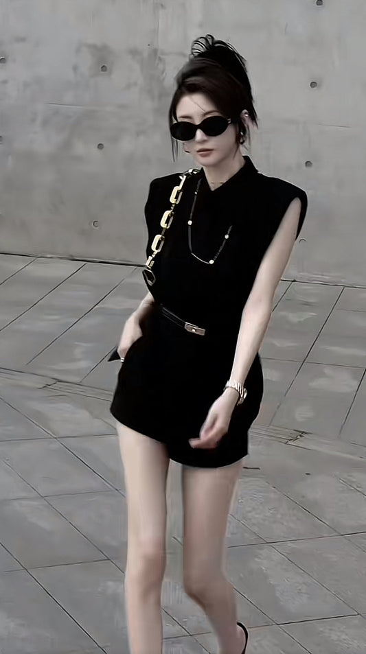 假日情书 气质洋气显瘦短袖衬衫/短裤 Chic Slimming Short-Sleeve Shirt/Shorts
