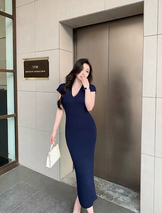 雅致御姐 高级感气质御姐包臀连衣裙 High-End Chic Bodycon Dress