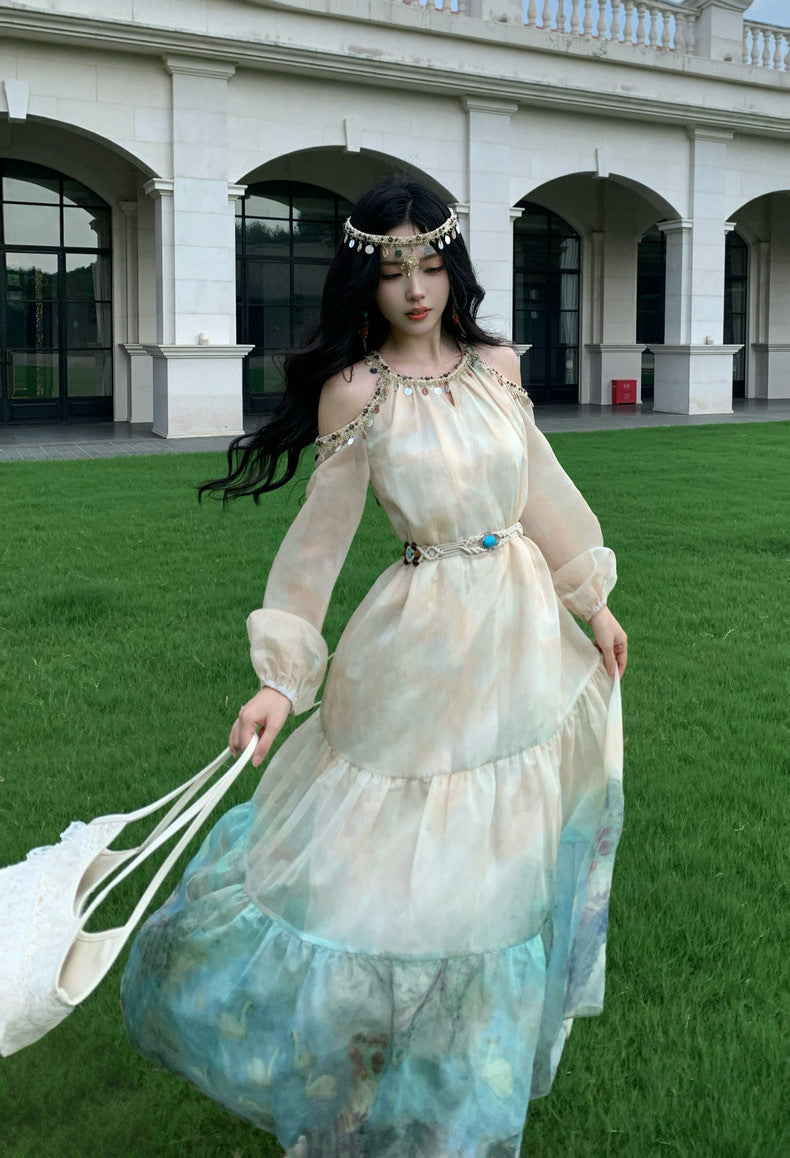 阿勒泰 复古异域风贝壳亮片连衣裙 Vintage Exotic Shell Sequined Dress