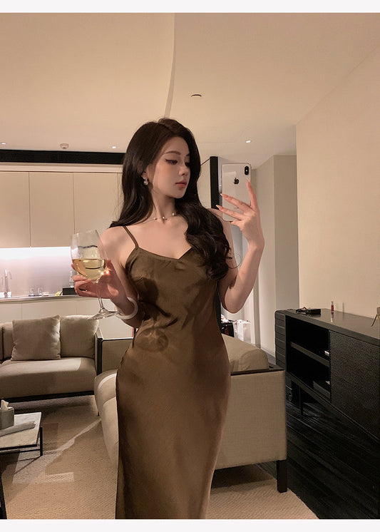 美拉德 法式显瘦名媛高端鱼尾连衣裙 French Slimming Elegant Mermaid Dress