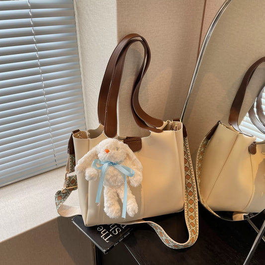 Cream Mousse Trendy Versatile Large-Capacity Tote Set