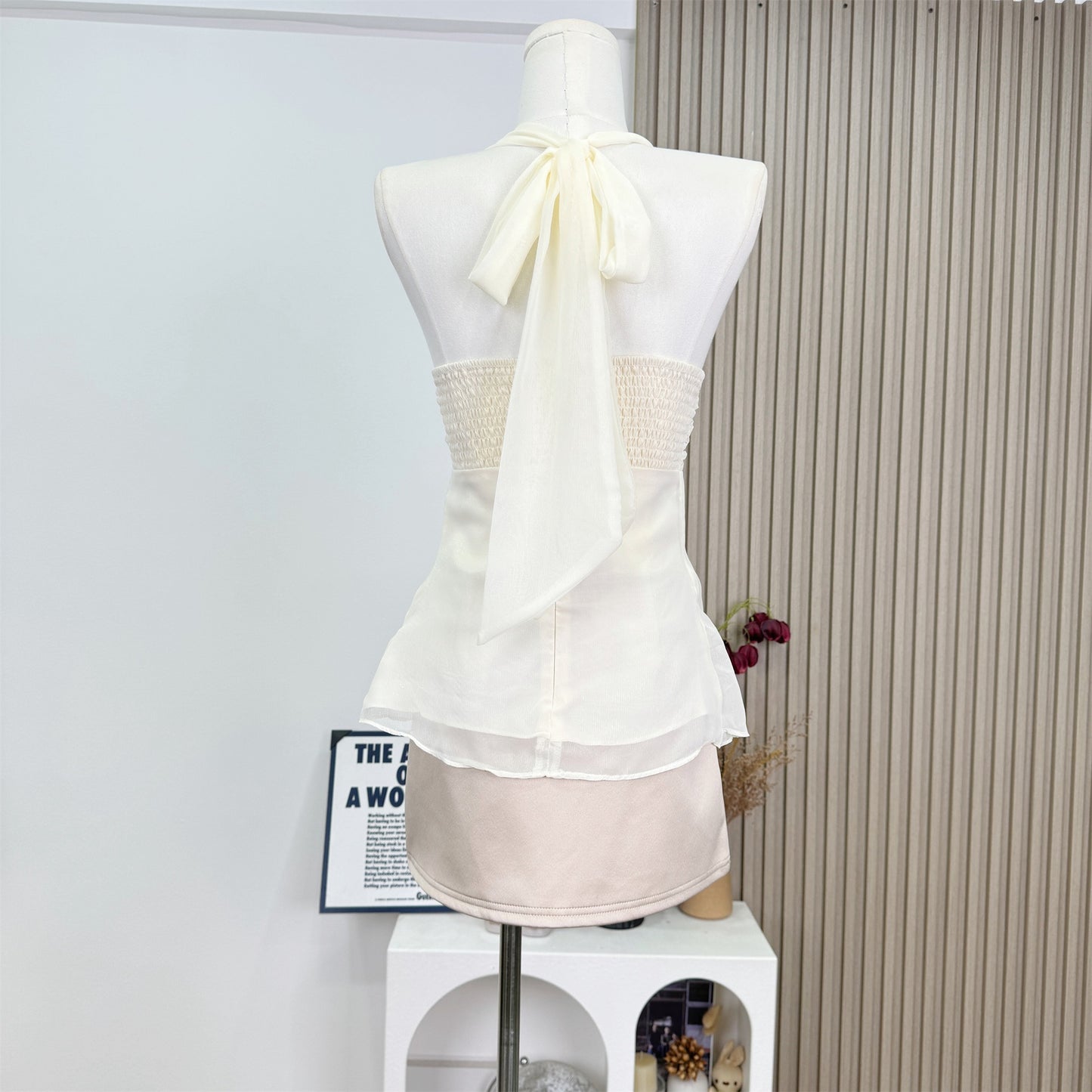 娇贵星河 性感收腰挂脖抹胸上衣 Sexy Halter Neck Corset Tube Top