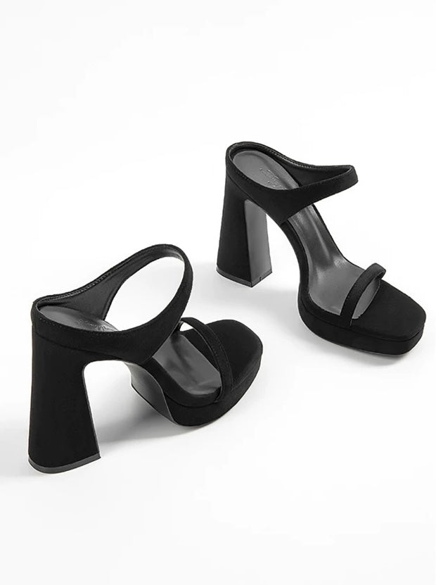 Scarlett Platform Black Heel Sandals