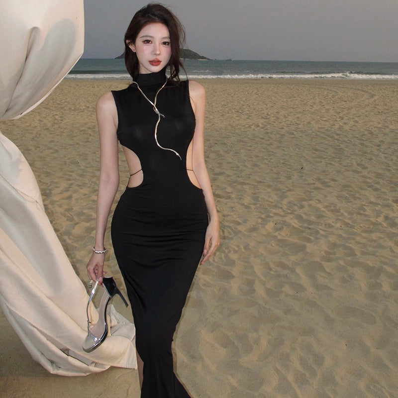 背影杀手 辣妹露背蝴蝶结连衣裙 Backless Killer Babe Dress with Bow Detail