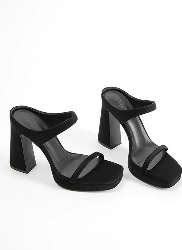 Scarlett Platform Black Heel Sandals