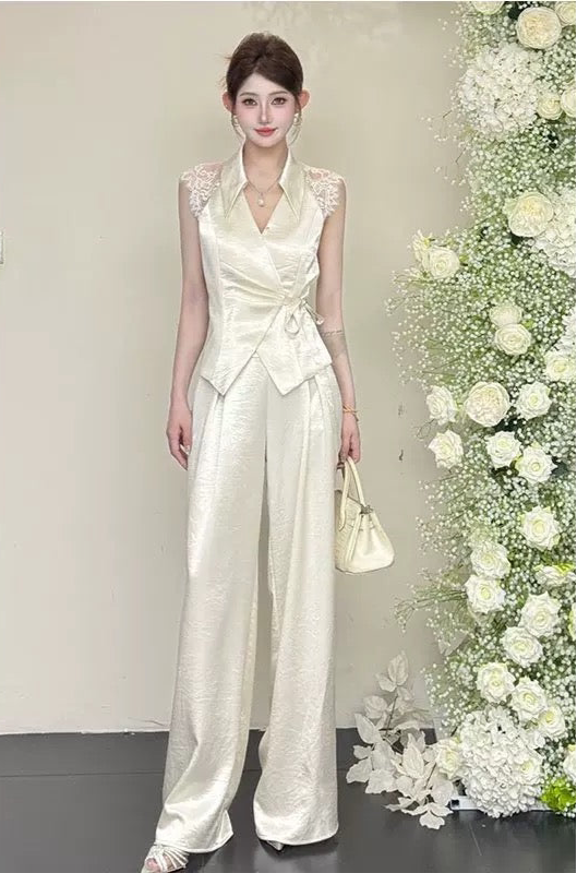 业绩女王 气质御姐风蕾丝露背上衣 Performance Queen Elegant Domineering Lace Backless Top