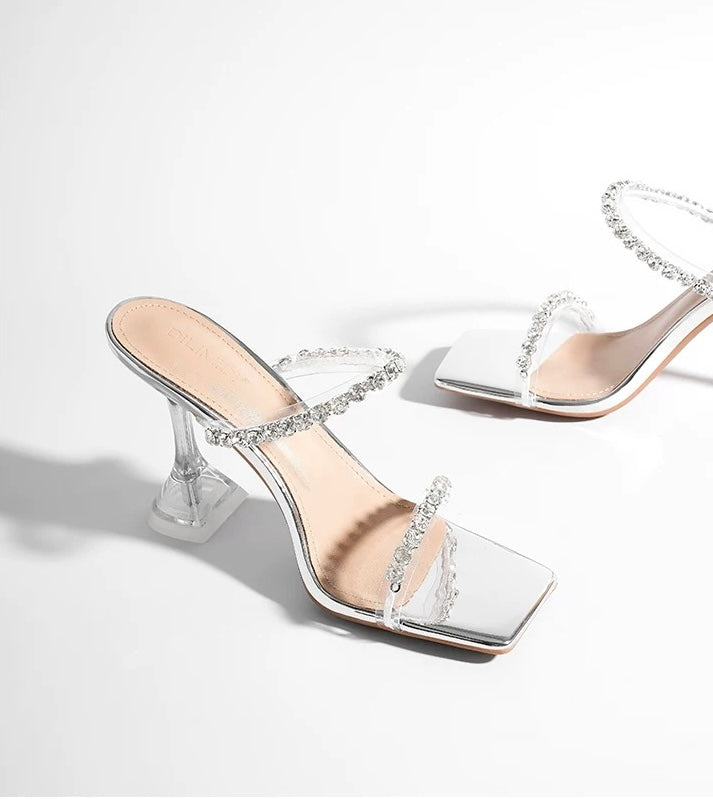 绝美水钻高跟凉鞋 Stunning Rhinestone High-Heel Sandals