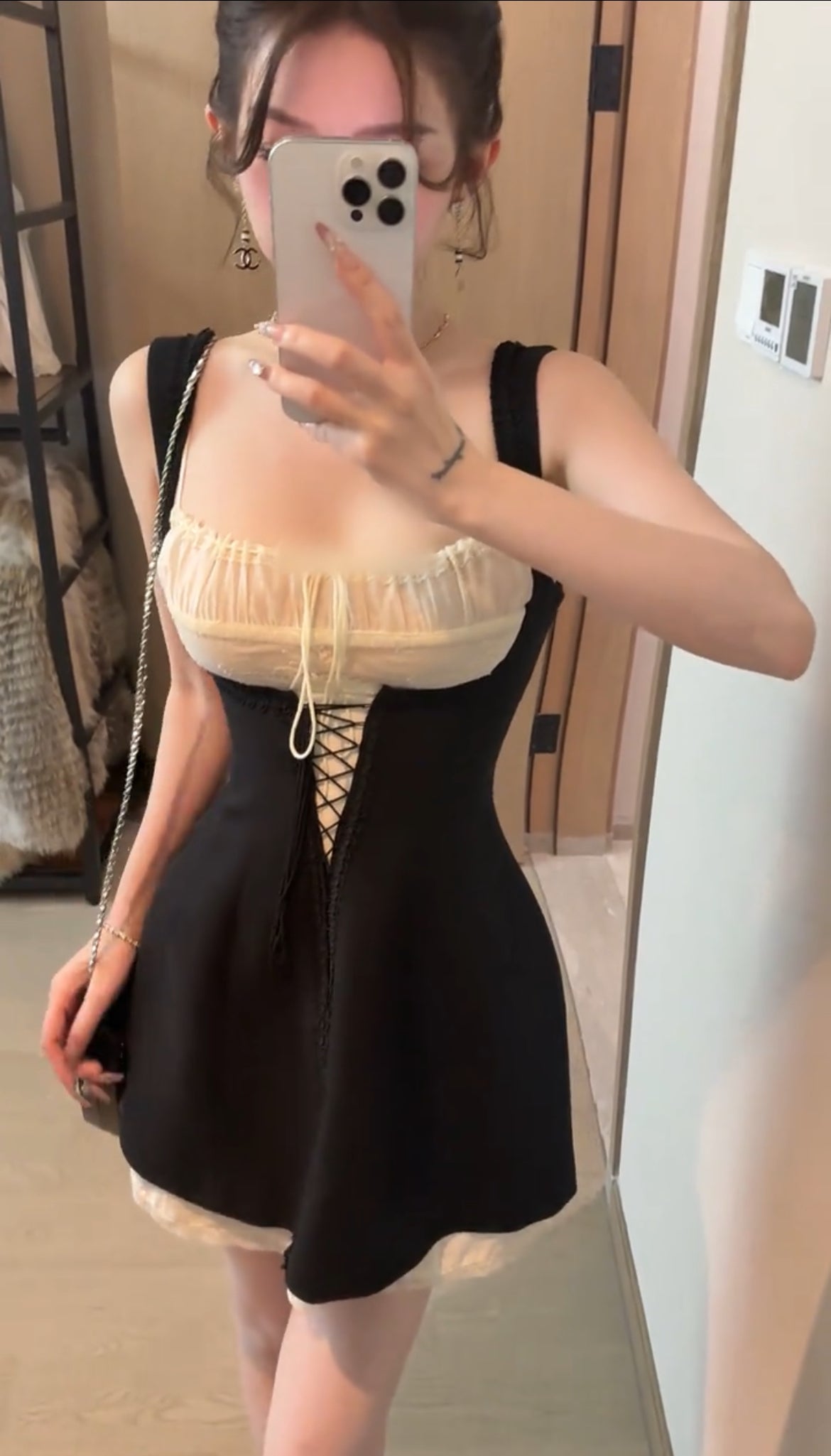 栗子甜心 法式甜心两件式连衣裙 Chestnut Sweetheart – French-Style Two-Piece Sweetheart Dress