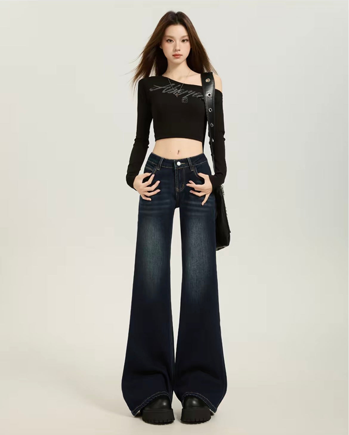 蓝调年代 美式浅蓝微喇牛仔裤 Blue Era American Loght Blue Flared Jeans