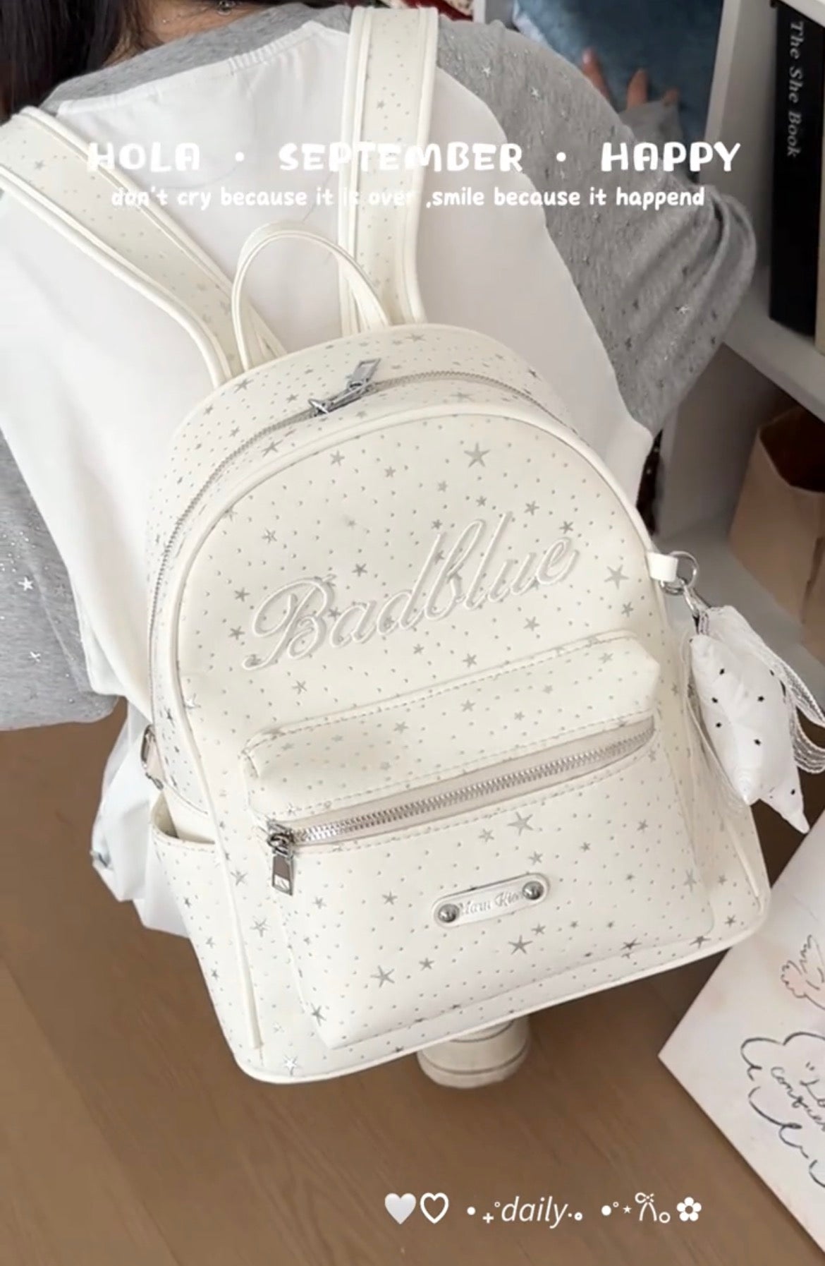 Korean-inspired star design backpack