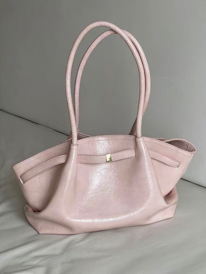 Soft Mist Pink Large Capacity Designer Tote Bag