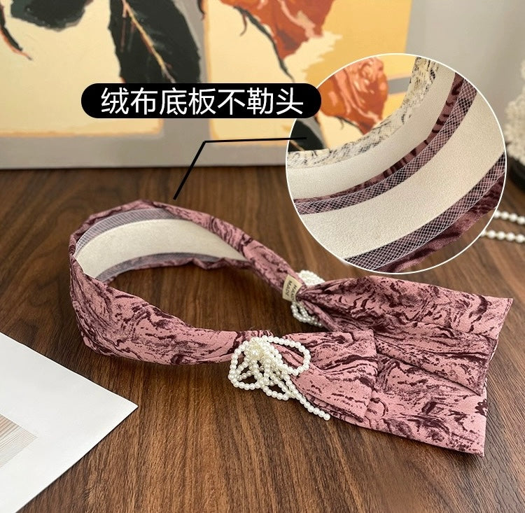 云边小卖部 珍珠流苏飘带头箍 Cloudside Kiosk Pearl Tassel Ribbon Headband