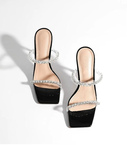 绝美水钻高跟凉鞋 Stunning Rhinestone High-Heel Sandals
