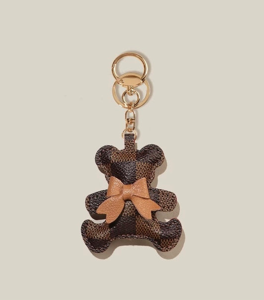 Signature Print Bow Teddy Charm - Plaid