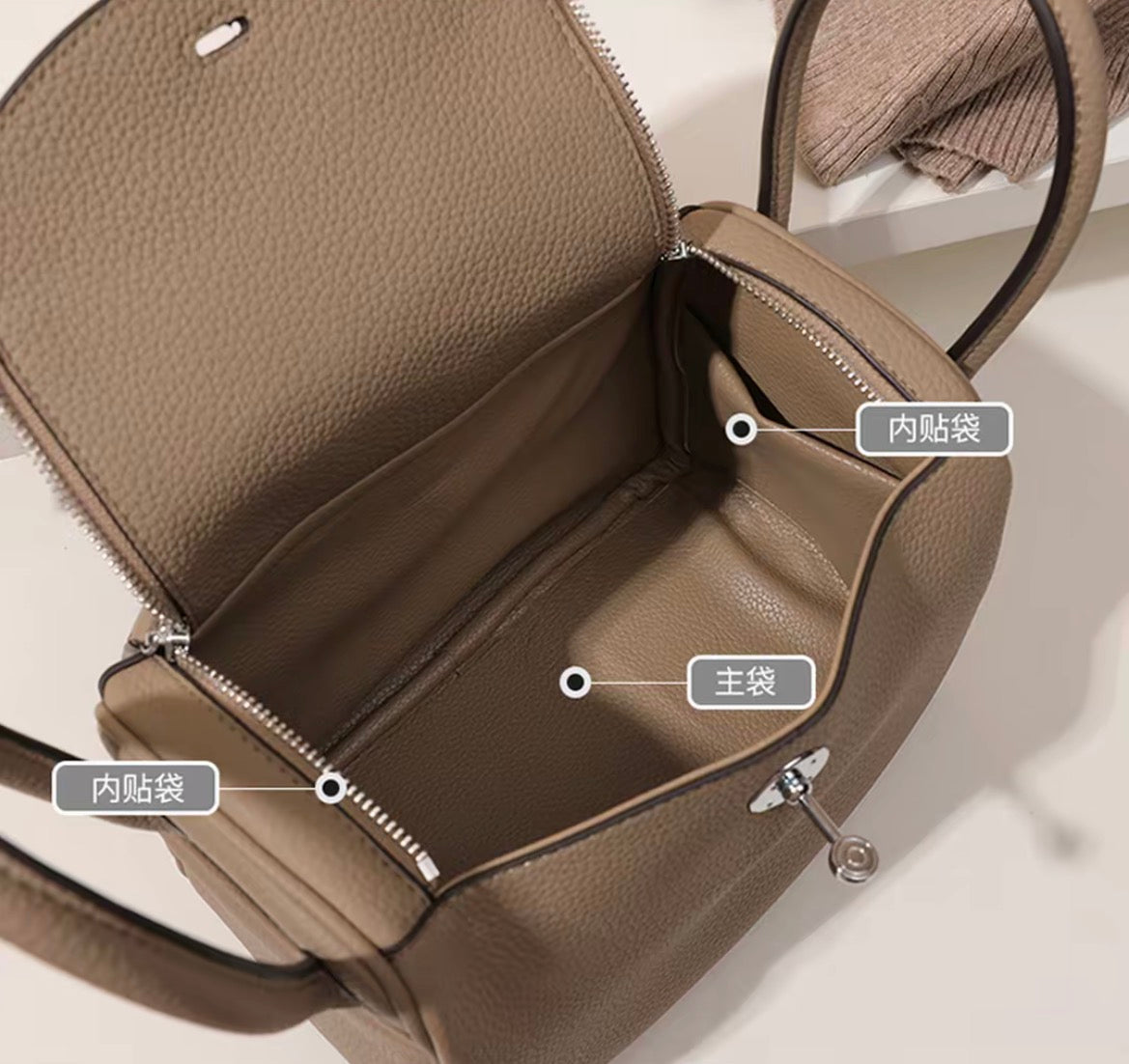 LINDI VERA Women’s Genuine Leather Doctor Bag Large-Capacity Pillow Shoulder Handbag