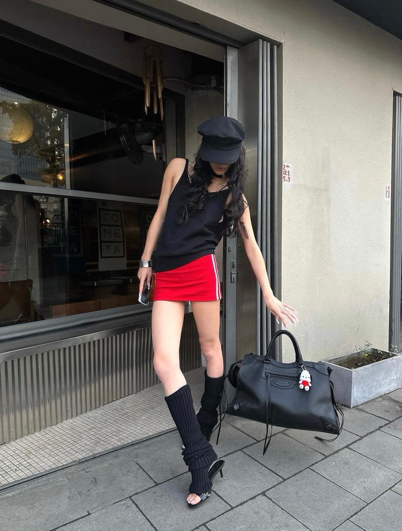 反转魅力 灰色露背针织上衣 Reverse Charm · Grey Backless Knit Top