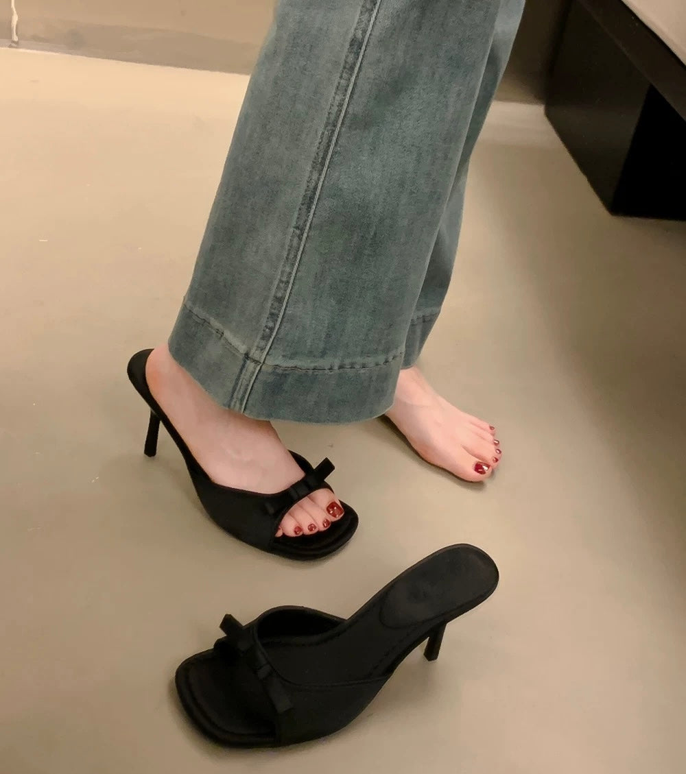 甜美仙女蝴蝶结细跟高跟鞋 Sweet Fairy Bow Stiletto Heels