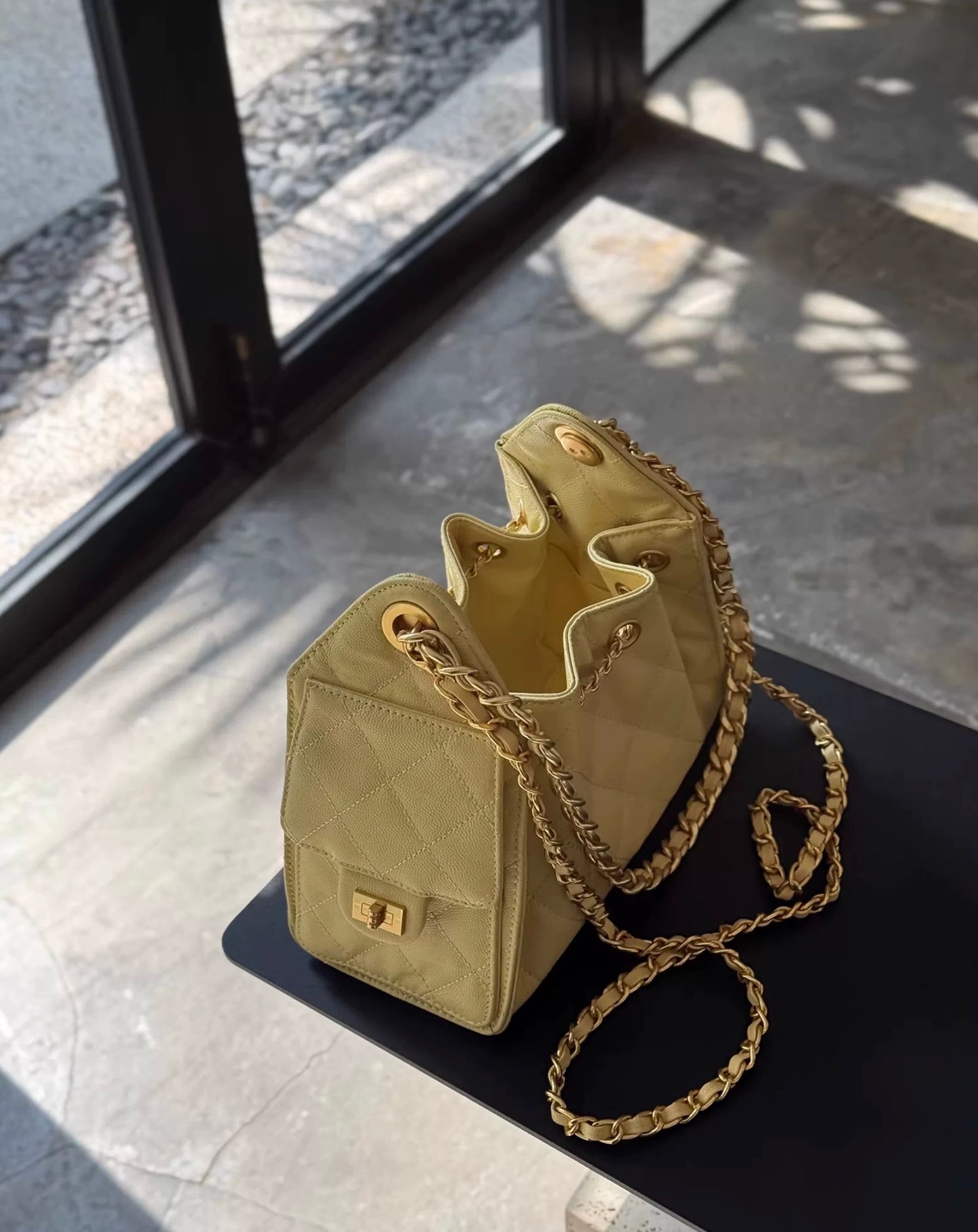 Daphny Quilted Caviar Leather Tote Bag