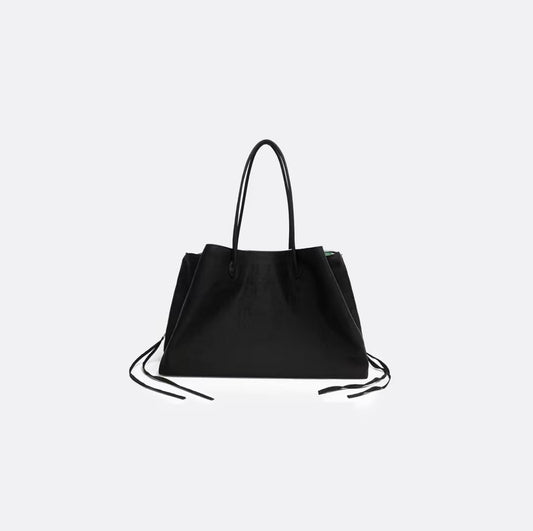 Cool-Tone Mint Korean-Style Color-Block Multi-Compartment Large-Capacity Tote Bag