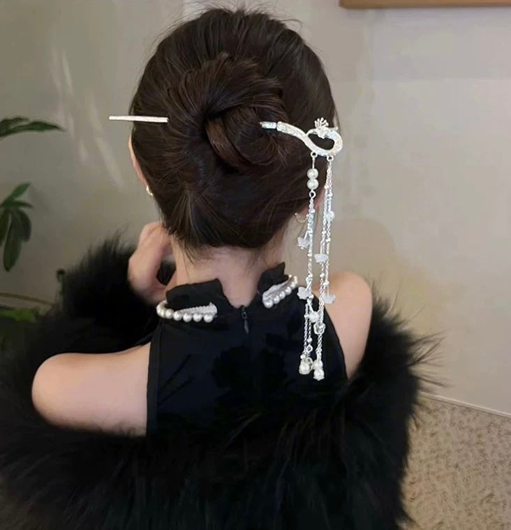 Last Kiss古风新中式步摇簪子旗袍发饰 Ancient Style Tassel Hairpin