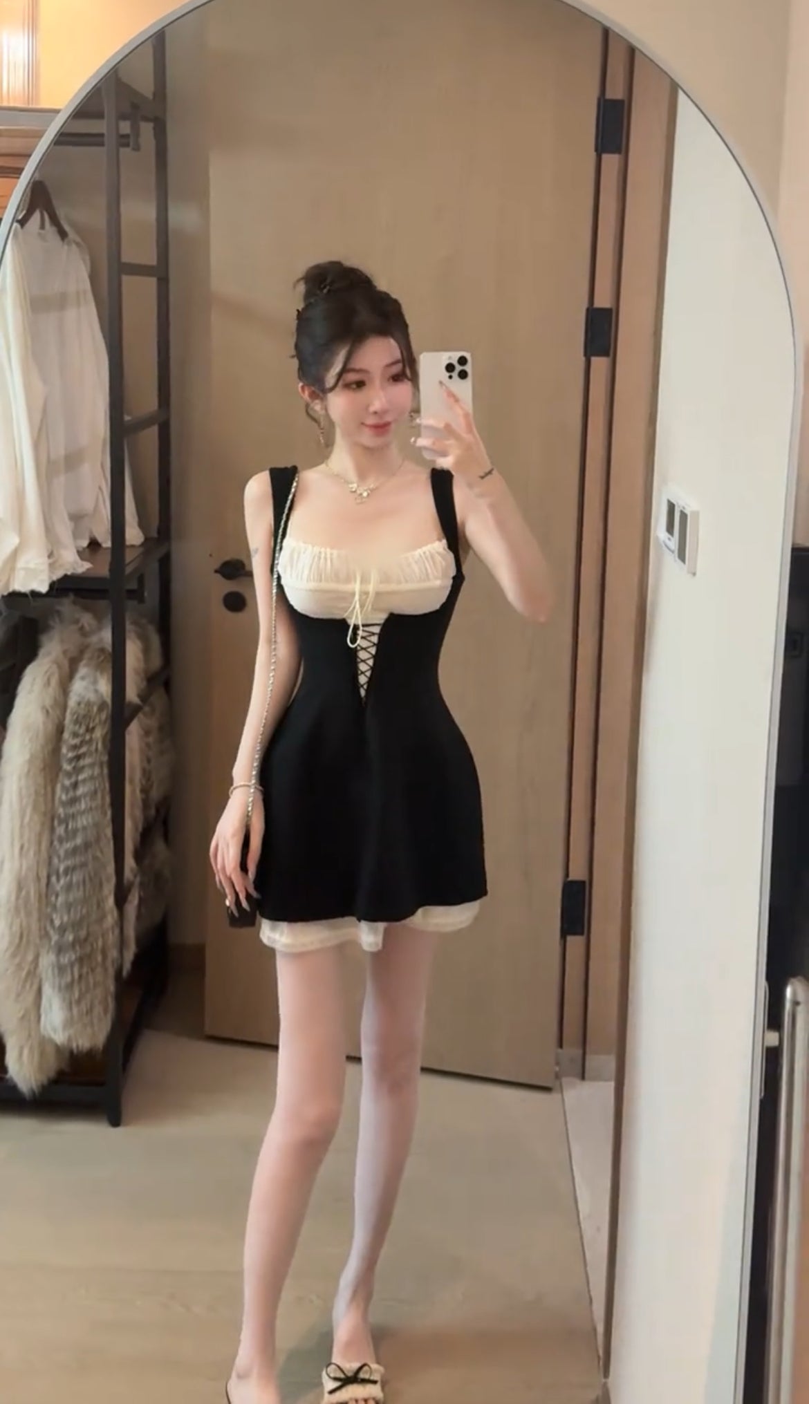 栗子甜心 法式甜心两件式连衣裙 Chestnut Sweetheart – French-Style Two-Piece Sweetheart Dress