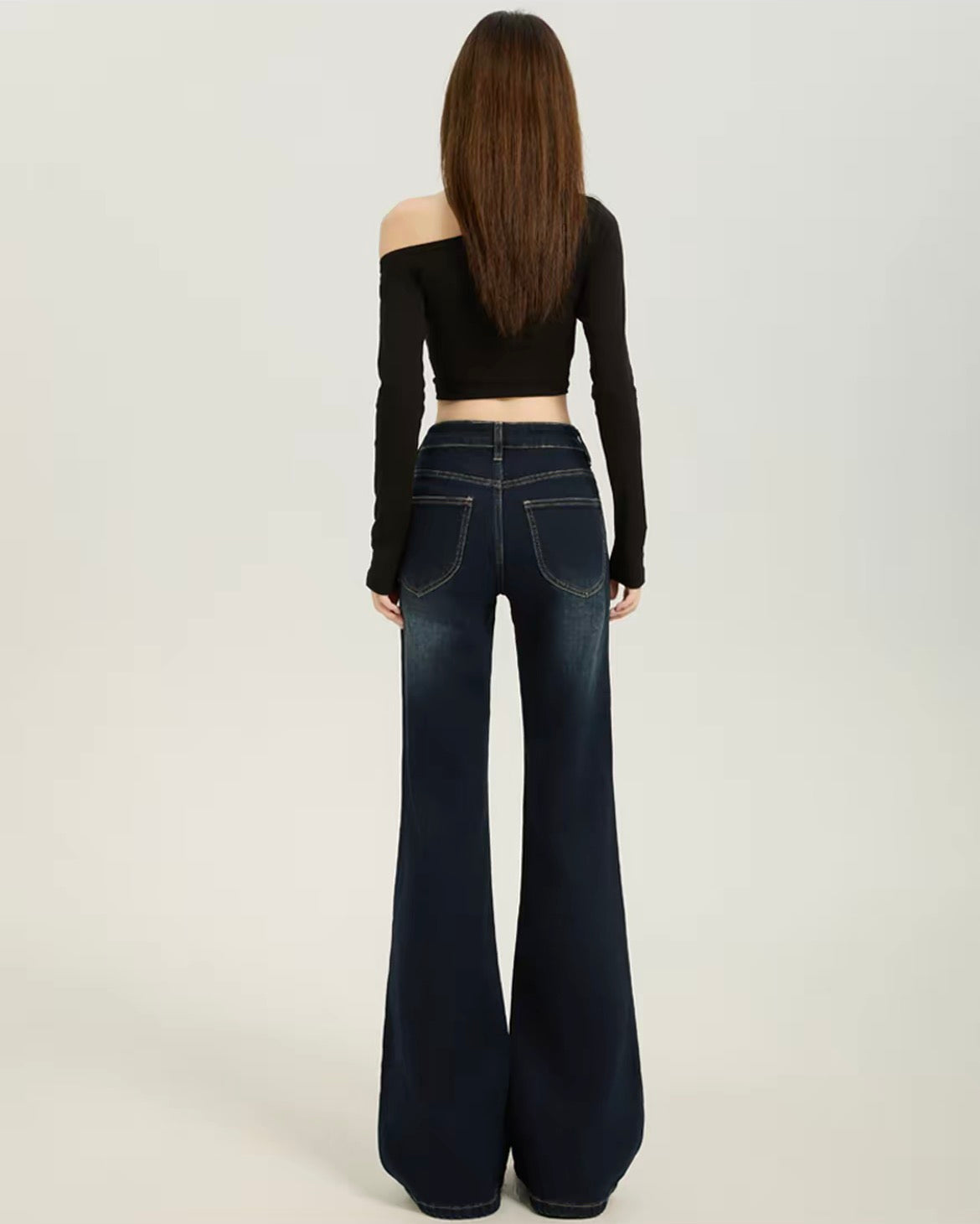 蓝调年代 美式浅蓝微喇牛仔裤 Blue Era American Loght Blue Flared Jeans