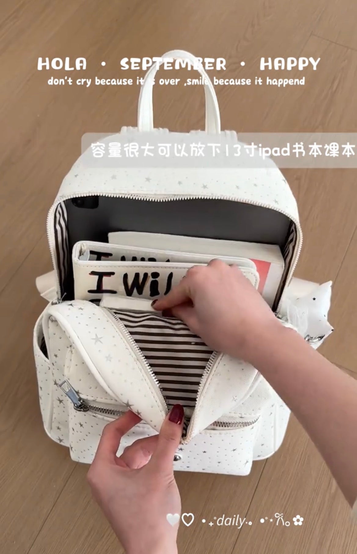 Korean-inspired star design backpack