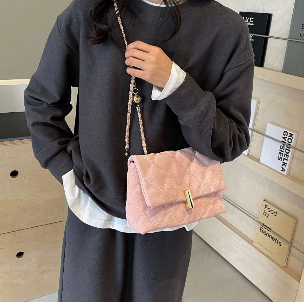 Miro Seoul Bar-Clasp Shoulder & Crossbody Bag