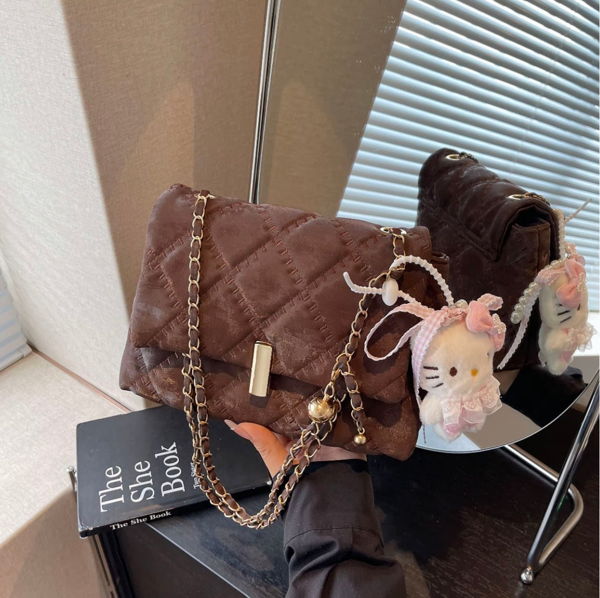 Miro Seoul Bar-Clasp Shoulder & Crossbody Bag