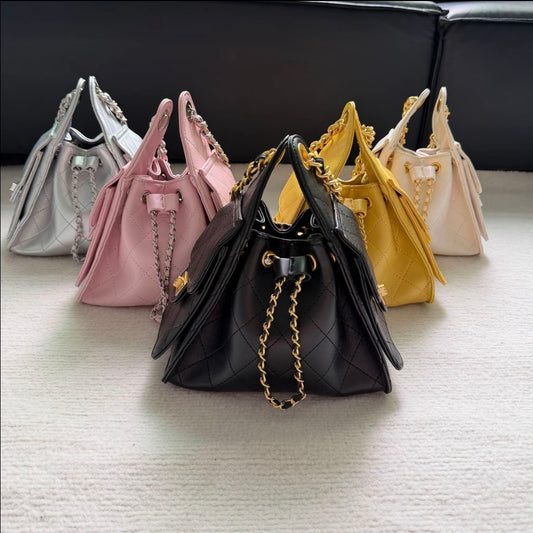 Daphny Quilted Caviar Leather Tote Bag