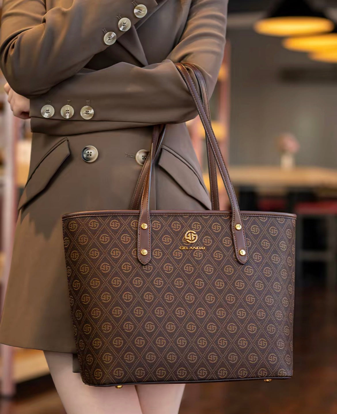 Gelanda All-match Printed Large Tote Bag