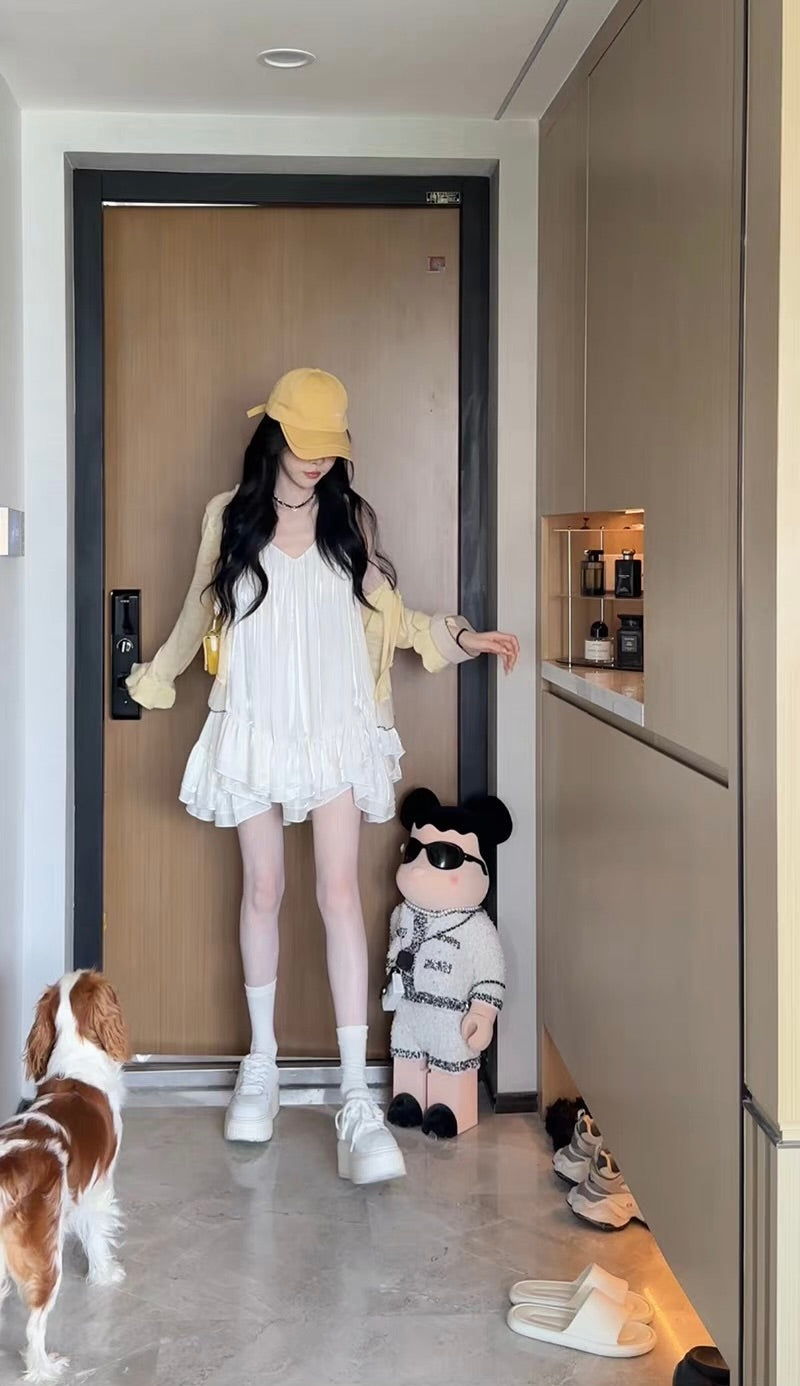 贝蒂甜心裙 甜美挂脖双层蛋糕裙 Betty sweetheart sweet halter double-layer ruffle dress