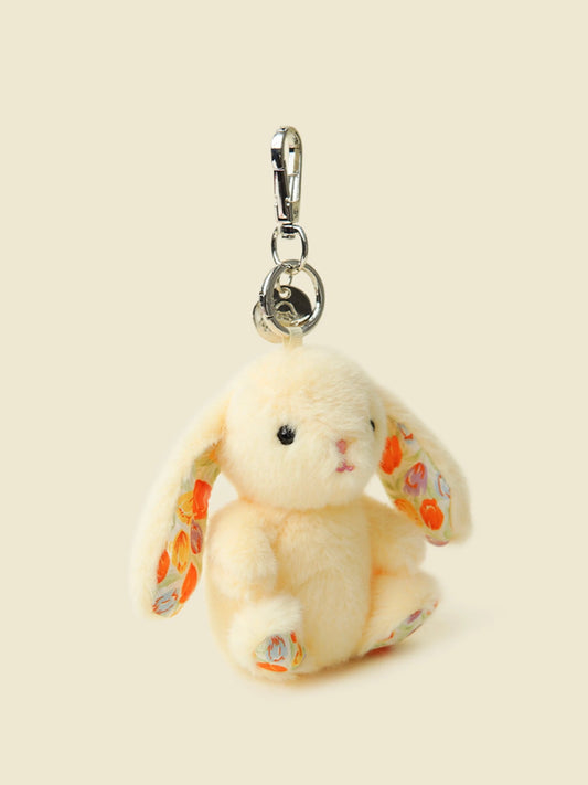 Soft-Touch Rabbit Bag Charm - Pink