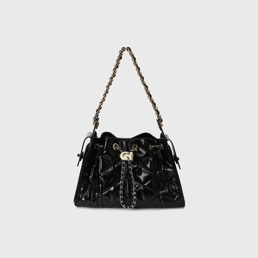 Lumière Glossy Quilted Chain Bag