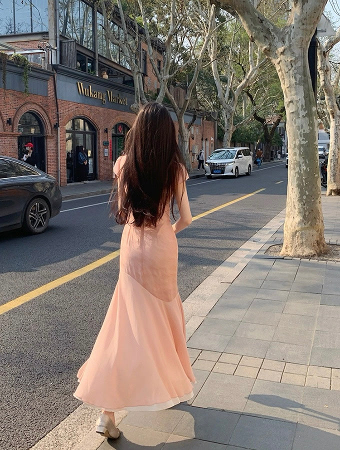 稚菊 新中式粉色旗袍 Petite Daisy Neo-Chinese Vintage Improved Qipao Cheongsam