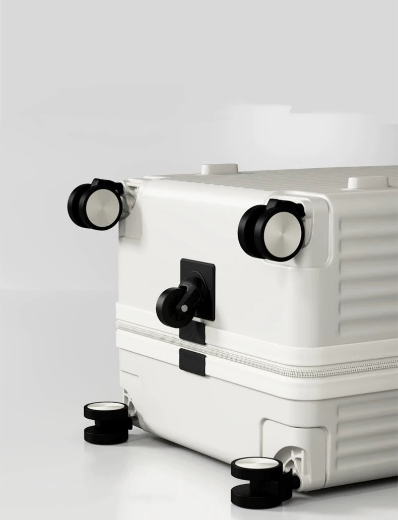 时光漫游 宽拉杆桃皮绒大容量旅行箱 Time Wanderer Macro-Track Peach-Velvet Suitcase