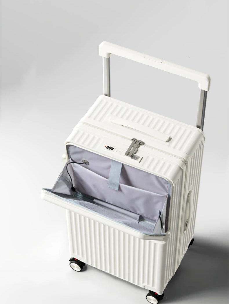 时光漫游 宽拉杆桃皮绒大容量旅行箱 Time Wanderer Macro-Track Peach-Velvet Suitcase