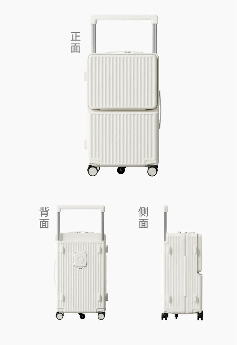 时光漫游 宽拉杆桃皮绒大容量旅行箱 Time Wanderer Macro-Track Peach-Velvet Suitcase