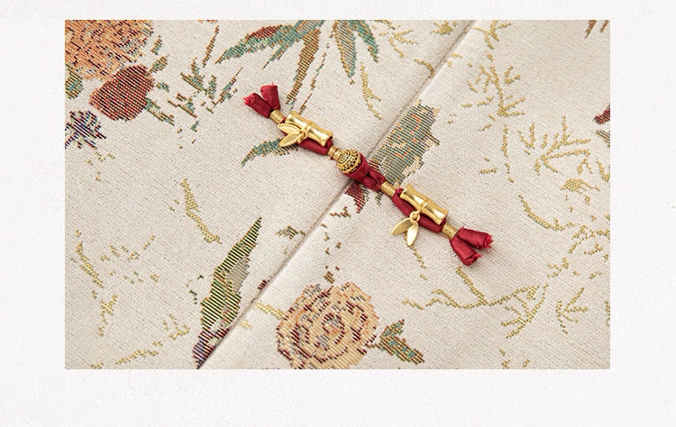 楚茜坊 新中式提花织金外套&旗袍 Chuxifang New Chinese-Style Gold-Jacquard Jacket & Qipao