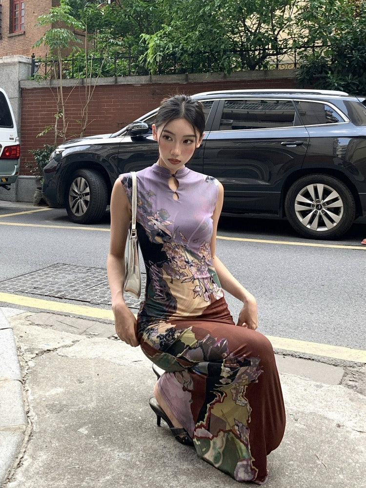 叛逆美人 新中式前后两穿撞色旗袍 Rebel Beauty New Chinese-Style Reversible Color-Contrast Qipao