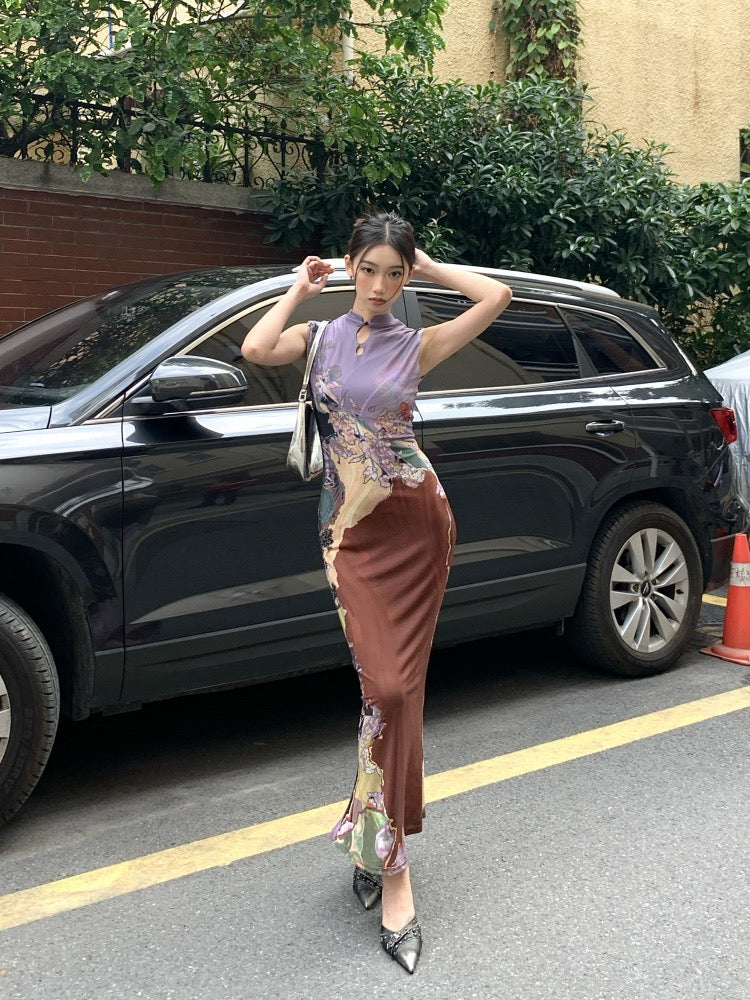 叛逆美人 新中式前后两穿撞色旗袍 Rebel Beauty New Chinese-Style Reversible Color-Contrast Qipao