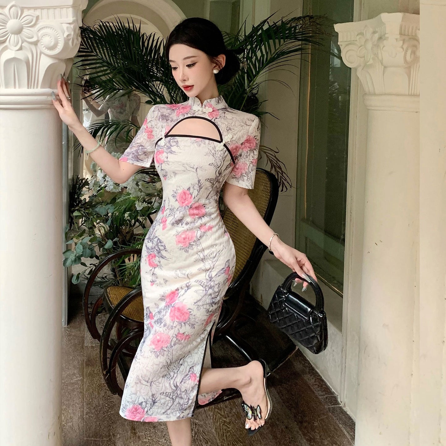 繁花似锦 新中式年轻款改良旗袍  Blooming Splendor New Chinese-Style Modern Modified Qipao